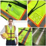 High Visibility Reflective Safety Vest with 5 Pockets