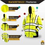 SAGE Class 3 Safety Jacket - Yellow Fleece Hoodie