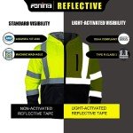 Men's High Visibility Fleece Safety Hoodie - Yellow