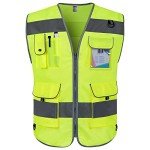 High Visibility Reflective Safety Vest with Pockets