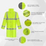 Men's Waterproof Hi-Vis Rain Suit Jacket, XL Yellow