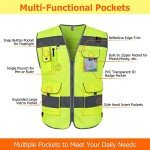 High Visibility Reflective Safety Vest with Pockets