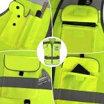 High Visibility Reflective Safety Vest with Pockets