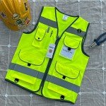 High Visibility Reflective Safety Vest with Pockets