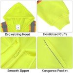 High Visibility Reflective Safety Hoodie, Yellow 2XL