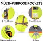 High Visibility Reflective Safety Hoodie, Yellow 2XL
