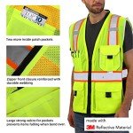 High-Visibility Reflective Safety Vest with Pockets