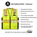 High-Visibility Reflective Safety Vest with Pockets