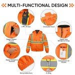 Hi Vis Waterproof Safety Bomber Jacket for All