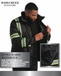 Hi-Vis Waterproof Men's Safety Jacket - Black