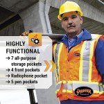 Orange Hi-Vis Multi-Pocket Surveyor Safety Vest