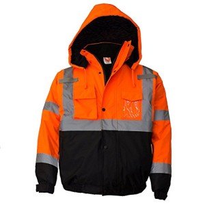 Hi-Viz ANSI Class 3 Waterproof Bomber Jacket XL