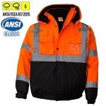 Hi-Viz ANSI Class 3 Waterproof Bomber Jacket XL