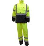 Hi-Viz Class 3 Rain Suit Jacket and Pants