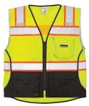 High Visibility Reflective Black Bottom Safety Vest 3X