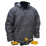 DEWALT Heated Heavy Duty Work Coat, Black, XL
