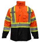 Hi-Viz Class 3 Rain Suit Jacket & Pants 2XL