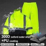 High Visibility Rain Suit for Men - Yellow/Lime