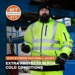 HiVis Extreme Softshell Jacket - Class 3, Lime