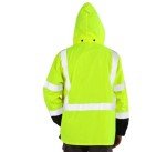 Hi-Vis Waterproof Rain Jacket with Removable Hood