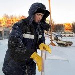 Insulated Waterproof Leather Work Gloves for Cold Weather