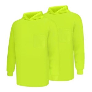 Men's Hi-Vis Hooded Safety Work Shirts - 2 Pack
