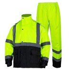 Hi-Vis Waterproof Rain Jacket for Men
