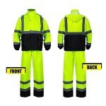 Hi-Vis Waterproof Rain Jacket for Men