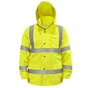High Visibility Waterproof Safety Rain Jacket – Yellow/Lime