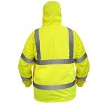High Visibility Waterproof Safety Rain Jacket – Yellow/Lime