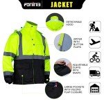 Hi-Vis Waterproof Rain Jacket for Men