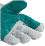 Double Leather Palm Work Gloves - 12 Pairs