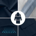 Men's Waterproof Hi-Vis Rain Jacket - XL Navy Blue