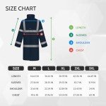 Men's Waterproof Hi-Vis Rain Jacket - XL Navy Blue