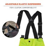 Hi-Vis Rain Bibs with Black Bottom, 3X-Large