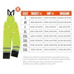 Hi-Vis Rain Bibs with Black Bottom, 3X-Large