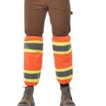 High Visibility Orange Reflective Work Leg Gaiters