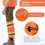 High Visibility Orange Reflective Work Leg Gaiters