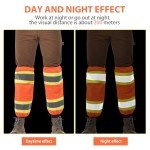 High Visibility Orange Reflective Work Leg Gaiters