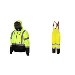 Hi-Vis Waterproof 2-in-1 Safety Jacket & Bib
