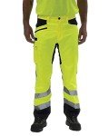 CAT Men's Hi-Vis Operator Pants - Yellow/Navy
