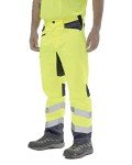 CAT Men's Hi-Vis Operator Pants - Yellow/Navy