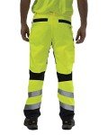 CAT Men's Hi-Vis Operator Pants - Yellow/Navy