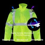 Men's Hi-Vis Waterproof Reflective Rain Jacket & Pants