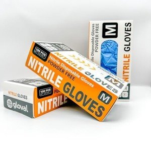 Blue Nitrile Disposable Gloves - Medium Size