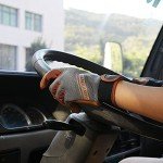 Handlandy Touch Screen Leather Work Gloves for All