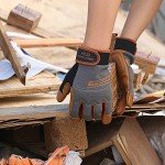 Handlandy Touch Screen Leather Work Gloves for All