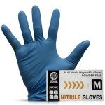 Blue Nitrile Disposable Gloves - Medium Size