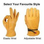 Durable Leather Work Gloves for Men and Women