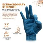 Blue Nitrile Disposable Gloves - Medium Size